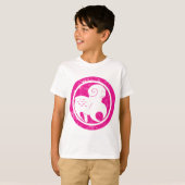 Ram Zodiac Symbool Grunge Roze Ram Astrologie T-shirt (Voorkant volledig)