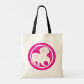 Ram Zodiac Symbool Grunge Roze Ram Astrologie Tote Bag (Achterkant)