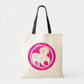 Ram Zodiac Symbool Grunge Roze Ram Astrologie Tote Bag (Voorkant)