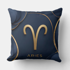 Ram Zodiac Symbool Luxe Goud Celestiaal Astrologie Kussen