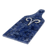 Ram Zodiac Symbool op Navy Blauwe Digitale Camo Snijplank (Hoek)