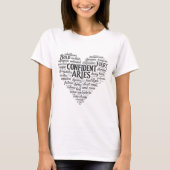 Ram Zodiac T-shirt voor vrouwen | Word Cloud ontwe (Voorkant)