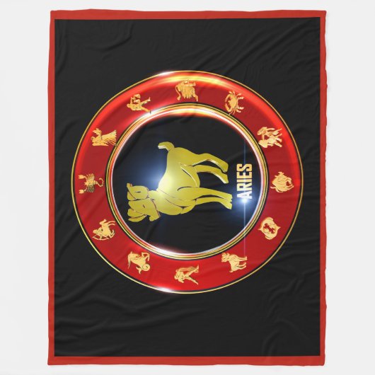 Ram Zodiac Teken Astrologie Fleece Deken (Voorkant)