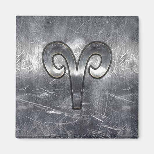 Ram Zodiac-teken Industriële Stijl Magneet (Voorkant)