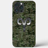 Ram Zodiac teken op Groene Camo Case-Mate iPhone Case (Achterkant)
