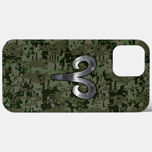 Ram Zodiac teken op Groene Camo Case-Mate iPhone Case (Achterkant (horizontaal))