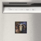 Ram Zodiac teken Watercolor ontwerp Magneet (Insitu (Vaatwasser))