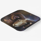 Ram Zodiac teken Waterverf ontwerp Papieren Bordje (Gebogen)