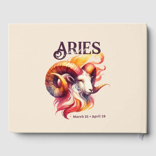 Ram Zodiac thema verjaardagsfeestje Gastenboek (Achterkant)