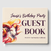 Ram Zodiac thema verjaardagsfeestje Gastenboek (Voorkant)