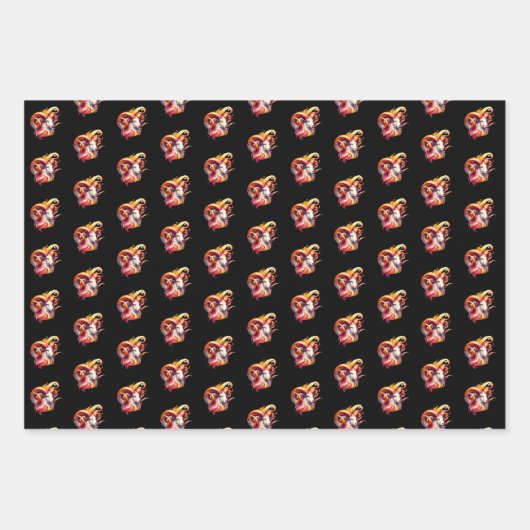 Ram Zodiac thema verjaardagsfeestje Inpakpapier Vel (Voorkant 2)