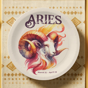 Ram Zodiac thema verjaardagsfeestje Papieren Bordje