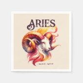Ram Zodiac thema verjaardagsfeestje Servet (Voorkant)