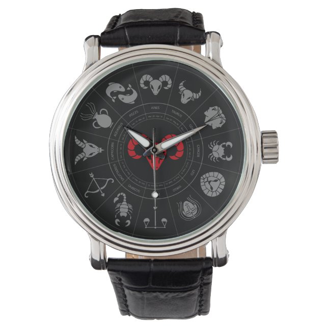 Ram Zodiac verjaardagscadeau Horloge (Voorkant)