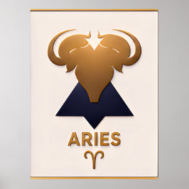 Ram Zodiaciedecoratie Astrologie Cadeau Poster