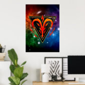 Ram Zodiacus Cadeau Astrologie Poster (Thuiskantoor)
