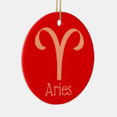 Ram Zon teken Zodiac Symbool Keramisch Ornament (Rechts)