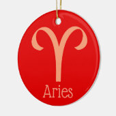 Ram Zon teken Zodiac Symbool Keramisch Ornament (Links)