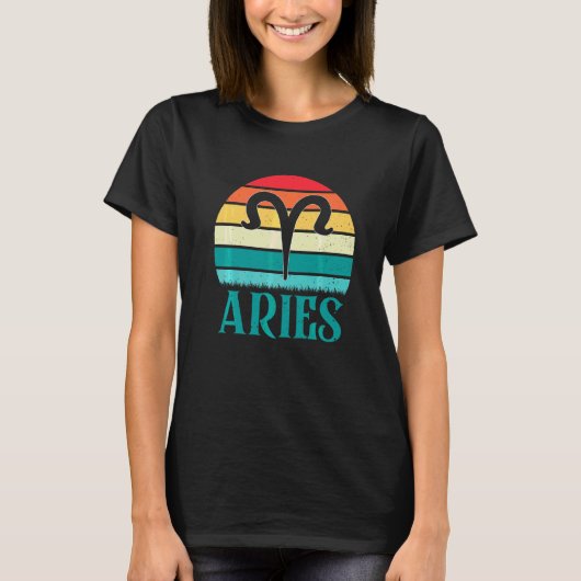 Ram Zonsondergang Dierenriem T-shirt (Voorkant)
