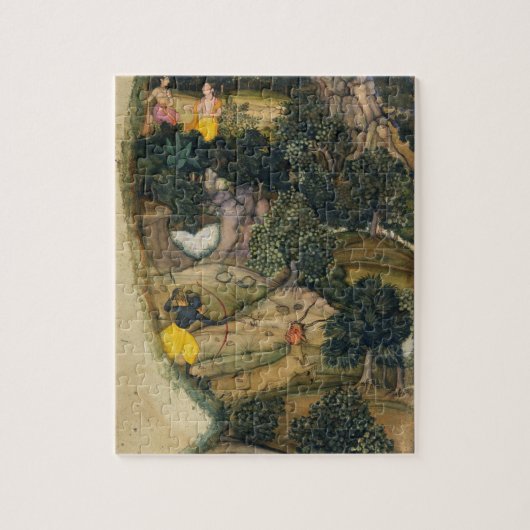 Rama achtervolgt de Golden Deer van de Ramayana. Legpuzzel (Verticaal)