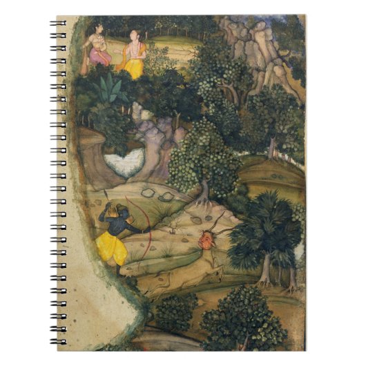 Rama achtervolgt de Golden Deer van de Ramayana. Notitieboek (Voorkant)