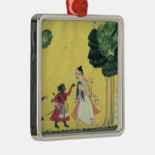 Rama en Lakshmana samen met Visvamitra Metalen Ornament (Rechts)