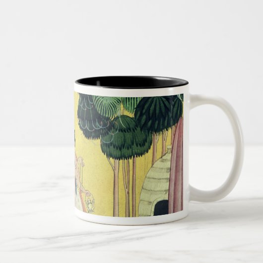 Rama en Lakshmana samen met Visvamitra Tweekleurige Koffiemok (Rechts)