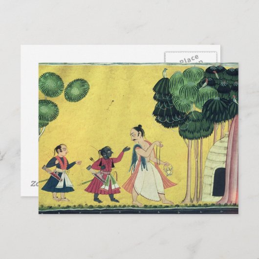 Rama en Lakshmana vergezeld door Visvamitra Briefkaart (Voorkant / Achterkant)