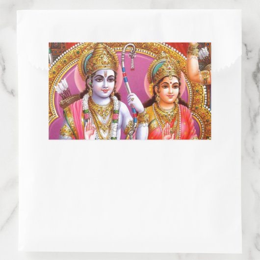 RAMA EN SITA RECHTHOEKIGE STICKER (Tas)