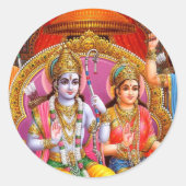 RAMA EN SITA RONDE STICKER (Voorkant)
