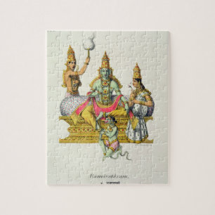 Rama, gegraveerd door du Bouisi (kleur litho) Legpuzzel
