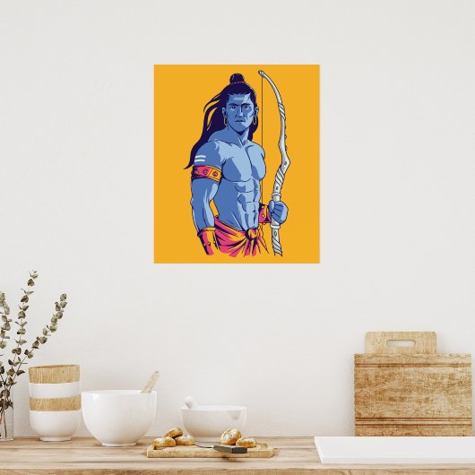 Rama Hindu Deity Poster (Keuken)