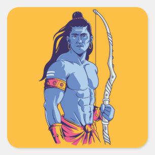 Rama Hindu Deity Vierkante Sticker