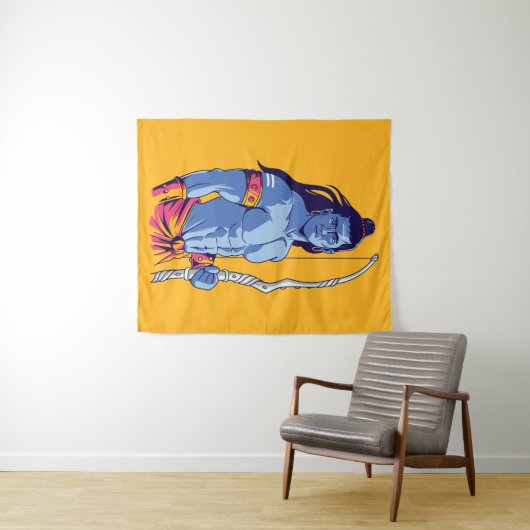 Rama Hindu Deity Wandkleed (In Situ (horizontaal))