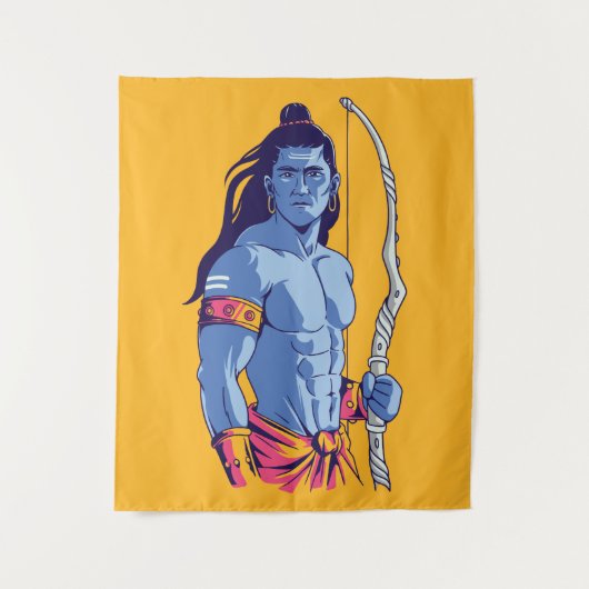 Rama Hindu Deity Wandkleed (Voorkant)