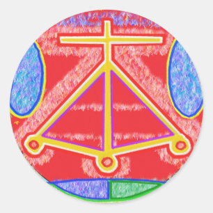 RAMA - Karuna Reiki Healing Sign van Navin Joshi Ronde Sticker