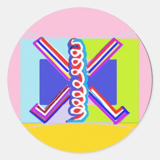 RAMA - Karuna REIKI - Verwarmingssymbool Ronde Sticker (Voorkant)