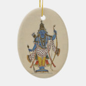 Rama - pijlen vasthouden keramisch ornament (Achterkant)