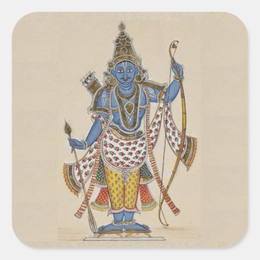 Rama - pijlen vasthouden vierkante sticker (Voorkant)