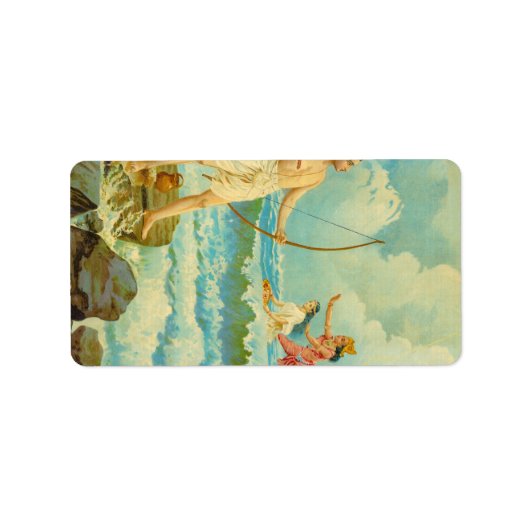 Rama verdwijnt het Zee van Raja Ravi Varma Etiket (Voorkant)