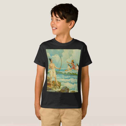 Rama verdwijnt het Zee van Raja Ravi Varma T-shirt (Voorkant volledig)