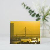 Rama VIII Bridge Bangkok Sunset Briefkaart (Staand voorkant)