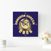 Ramadan 2026 clock vierkante klok (Huis)