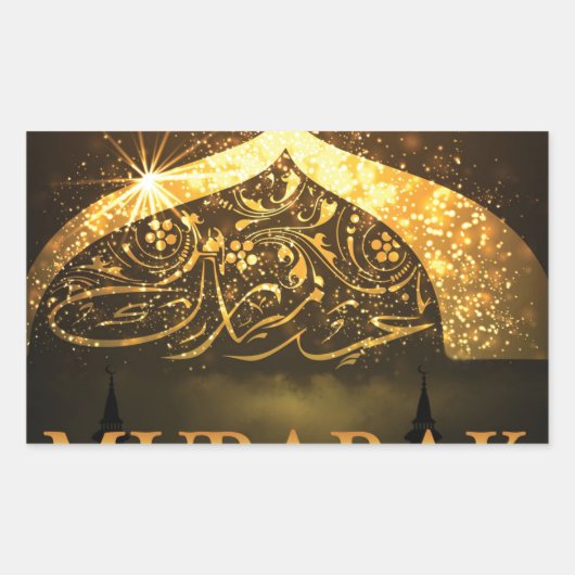 Ramadan Al Adha en Fiter Rechthoekige Sticker (Voorkant)