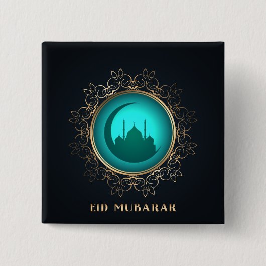 Ramadan Al Adha en Fitr Vierkante Button 5,1 Cm (Voorkant)