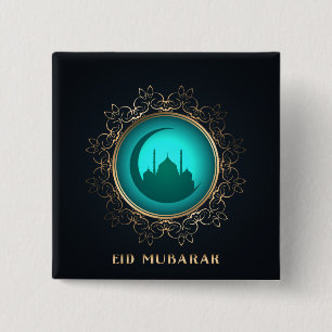 Ramadan Al Adha en Fitr Vierkante Button 5,1 Cm
