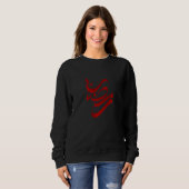 Ramadan Beauful Arabic Calligraphy Red Muslim Trui (Voorkant volledig)