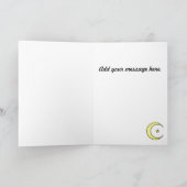 Ramadan Black en Gold Crescent Moon en Star Kaart (Binnen)