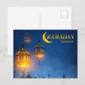 Ramadan Blue Colorful Lantern Briefkaart (Voorkant / Achterkant)