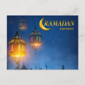 Ramadan Blue Colorful Lantern Briefkaart (Voorkant)